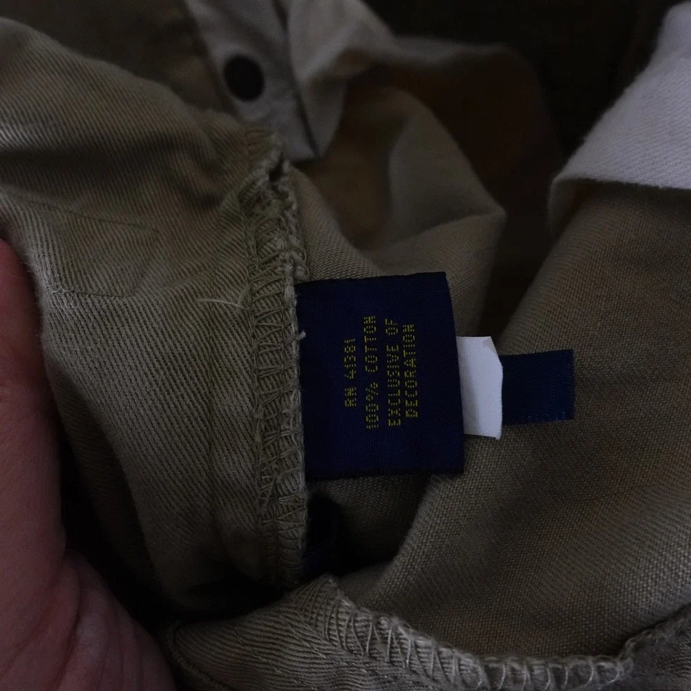Polo Ralph Lauren Mens Tan Khaki Cotton Twill Straight Leg Pants 38x29‎